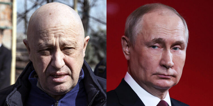 Mercenary chief claims to have taken key military HQ as Putin calls revolt ‘treason’
