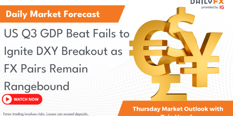 US Q3 GDP Beat Fails to Ignite DXY Breakout as FX Pairs Remain Rangebound – DailyFX