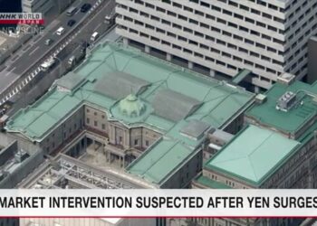 Yen surges to 153 against dollar prompting speculation of intervention