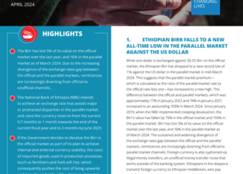 WFP Ethiopia Market Watch: Currency Exchange Rate and Food Security – April 2024 – Ethiopia