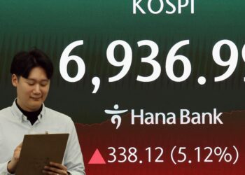 KOSPI Surges 5.12% to Record High, Nears 7,000 Milestone – 조선일보