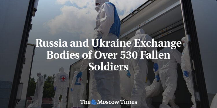 Russia and Ukraine Exchange Bodies of Over 530 Fallen Soldiers