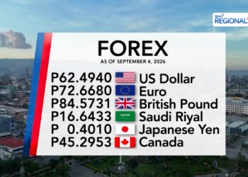Foreign Exchange Rate as of September 4, 2026